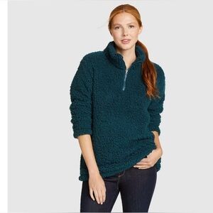 Women's Fireside Plush 1/4-Zip Fleece- Peacock